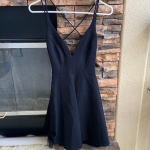 Lulus- Never Worn NWT, Black formal, strappy hoco dress (S)